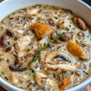 Creamy Mushroom Chicken Wild Rice Soup Recipe