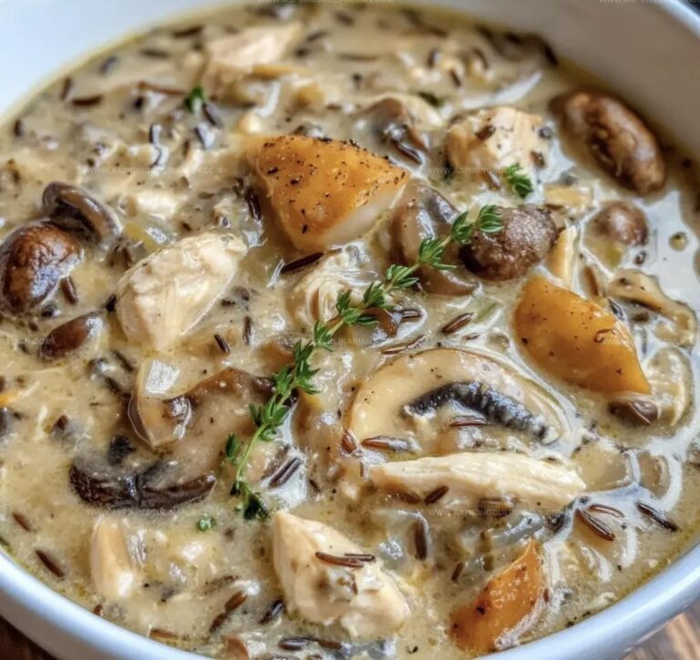 Creamy Mushroom Chicken Wild Rice Soup Recipe
