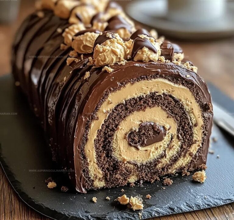 Chocolate Peanut Butter Cake Roulade Recipe
