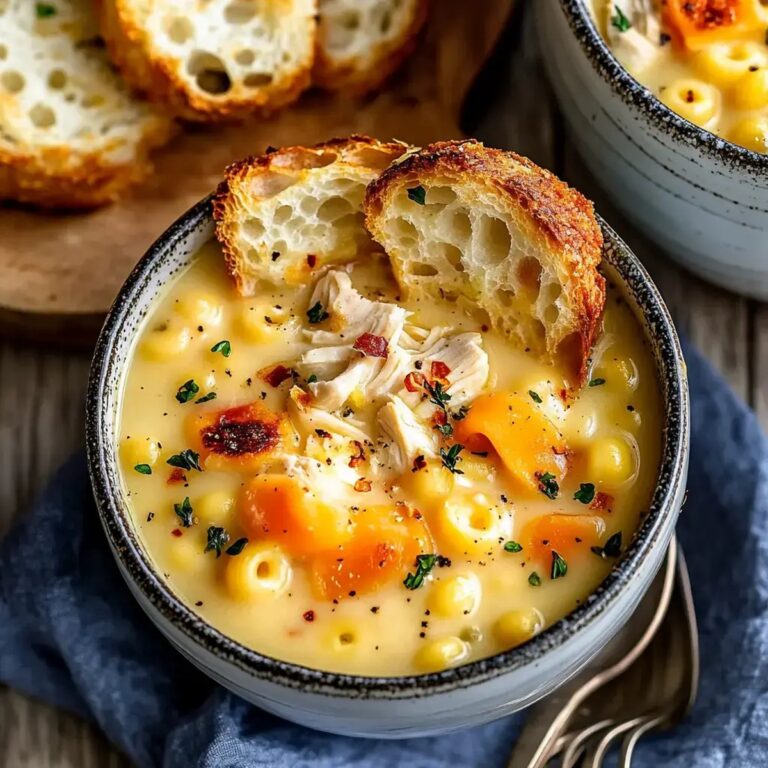 Chicken Macaroni Cheese Soup Recipe