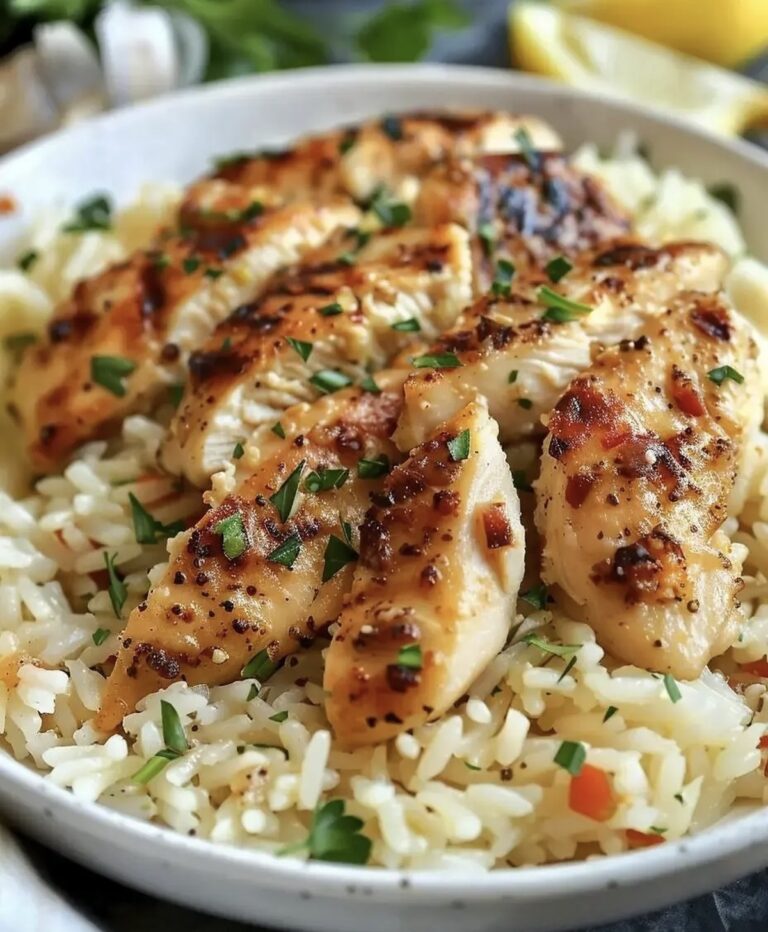 Chicken Scampi With Garlic Parmesan Rice Recipe