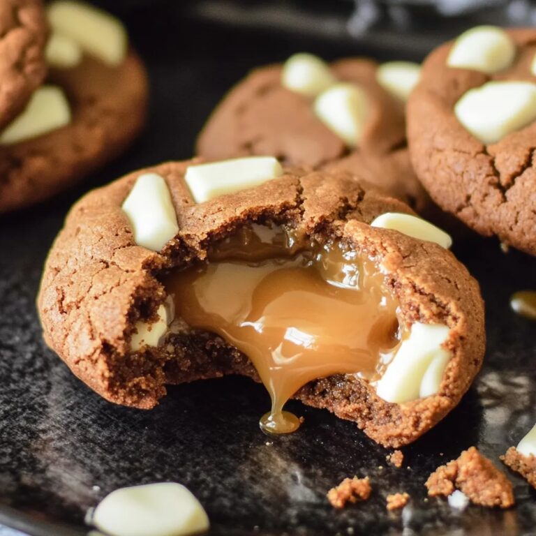 Caramel Stuffed Ginger And White Chocolate Cookies Recipe