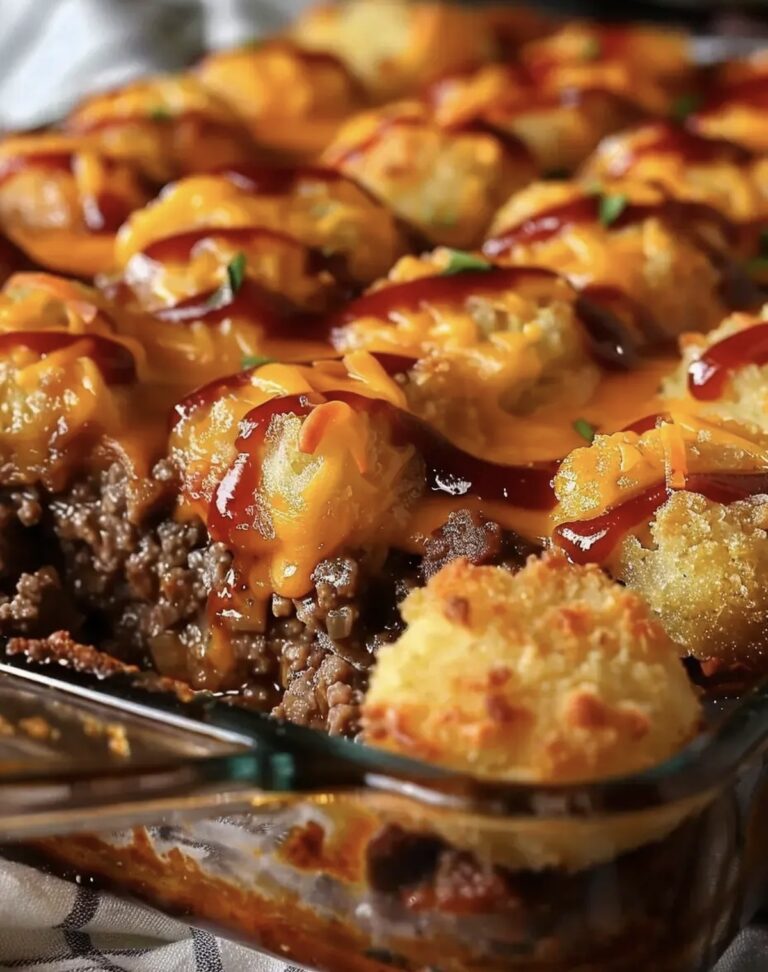 Ultimate Cheesy Meatloaf & Tater Tot Bake Recipe