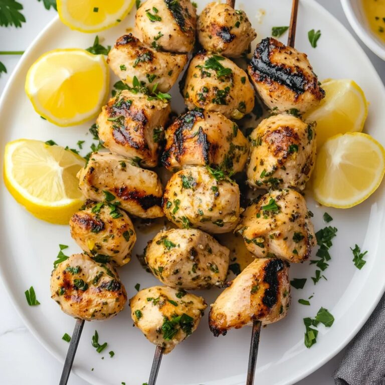 Lemon Herb Chicken Skewers Recipe