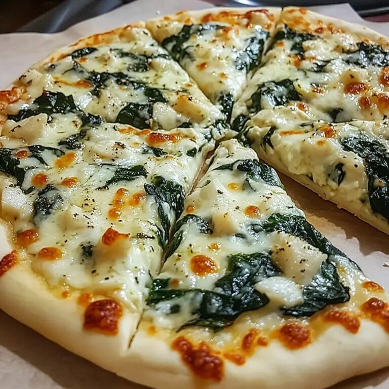 Greek Garlic Spinach Pizza Recipe