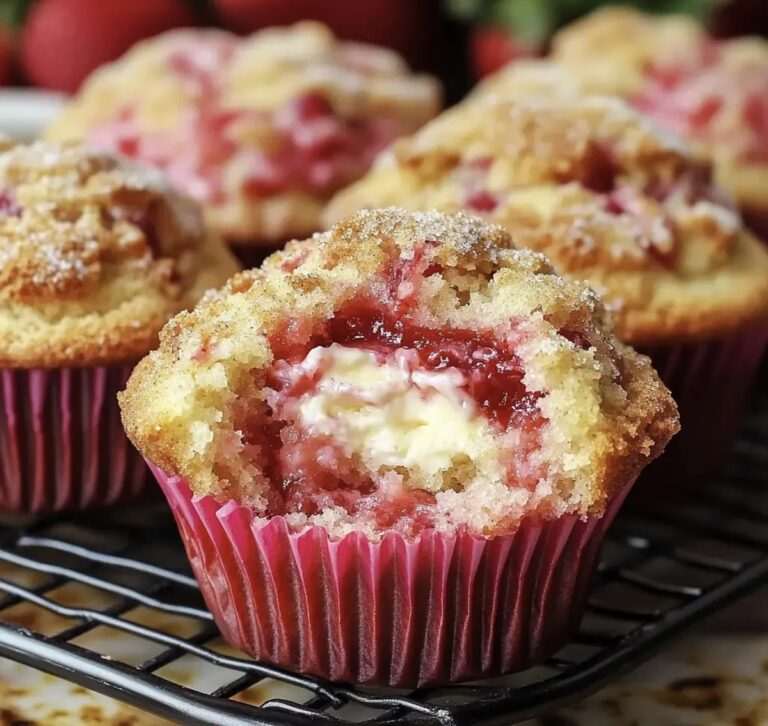 Strawberry Cheesecake Stuffed Muffins Recipe