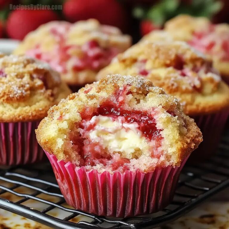 Strawberry Cheesecake Stuffed Muffins Recipe