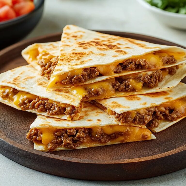 Cheesy Ground Beef Quesadillas Recipe