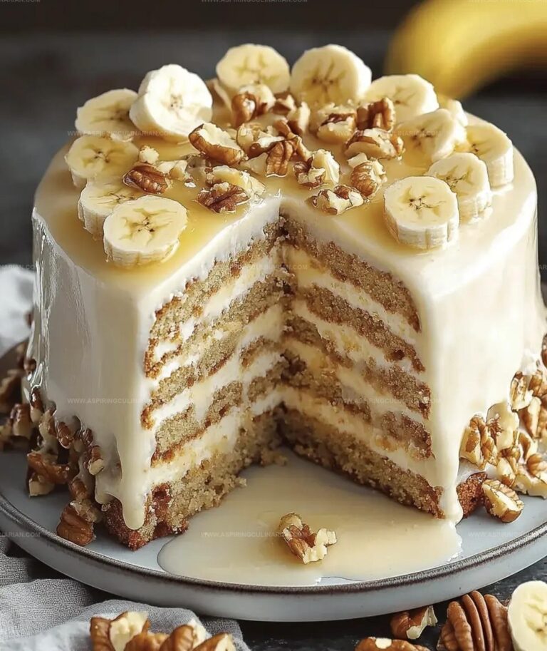 Banana Walnut Cream Cake Recipe