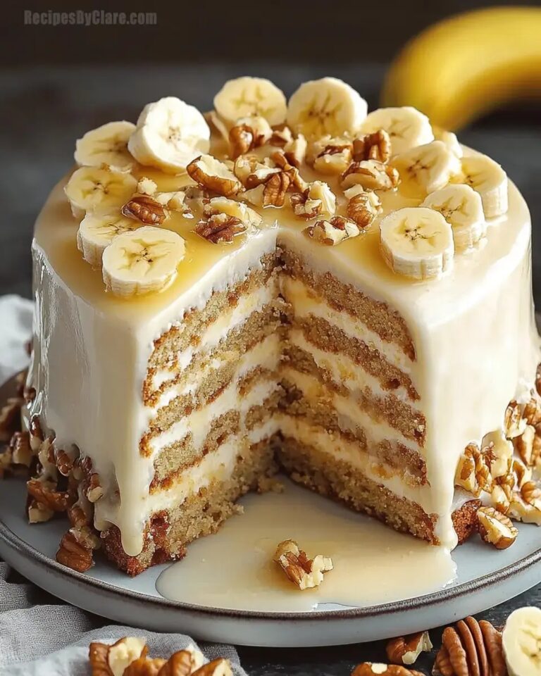 Banana Walnut Cream Cake Recipe