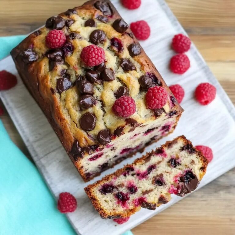 Raspberry Dark Chocolate Banana Bread Recipe