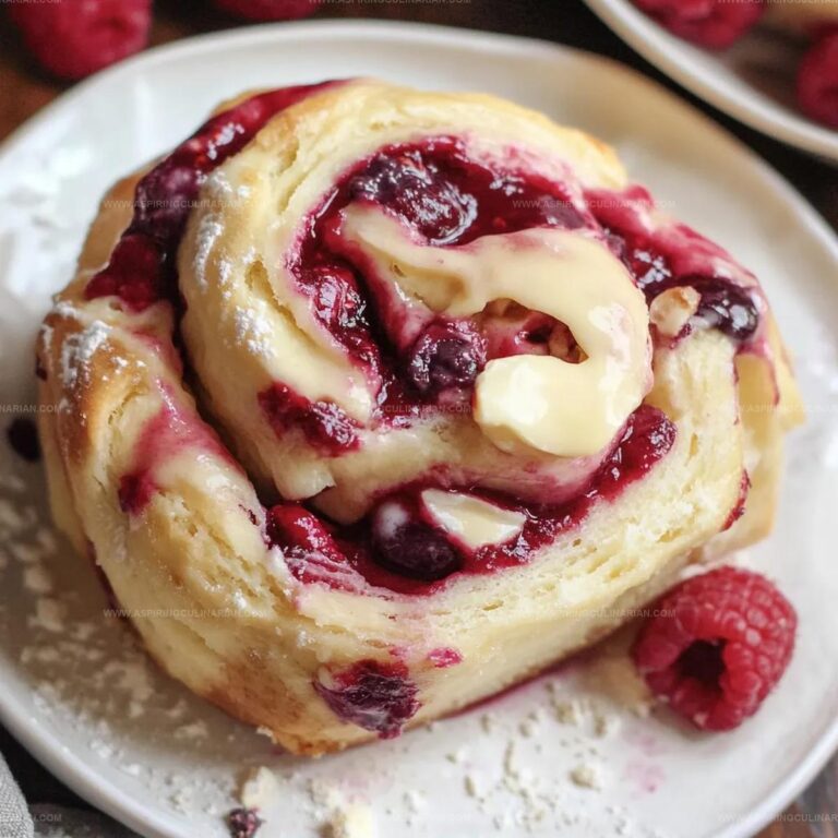 White Chocolate Raspberry Rolls Recipe