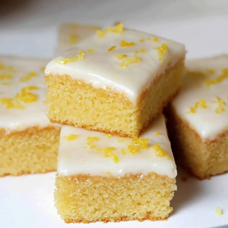 Lemon Drizzle Traybake Cake Recipe