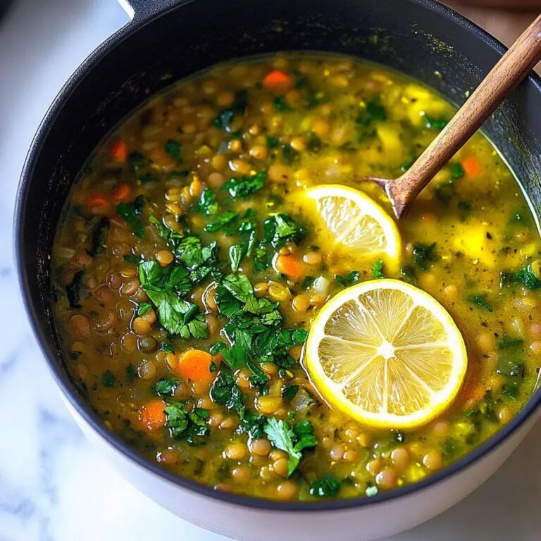 Lemon Turmeric Lentil Soup Recipe
