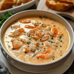Creamy Crab Shrimp Seafood Bisque Recipe