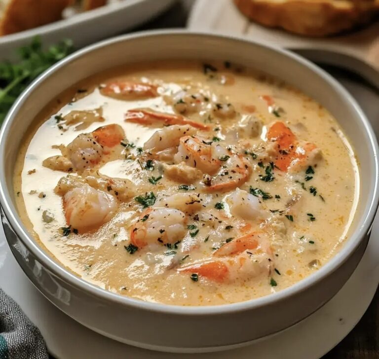 Creamy Crab Shrimp Seafood Bisque Recipe