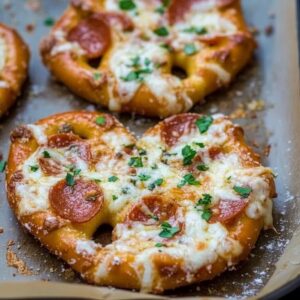 Garlic Butter Pepperoni Pizza Pretzels Recipe