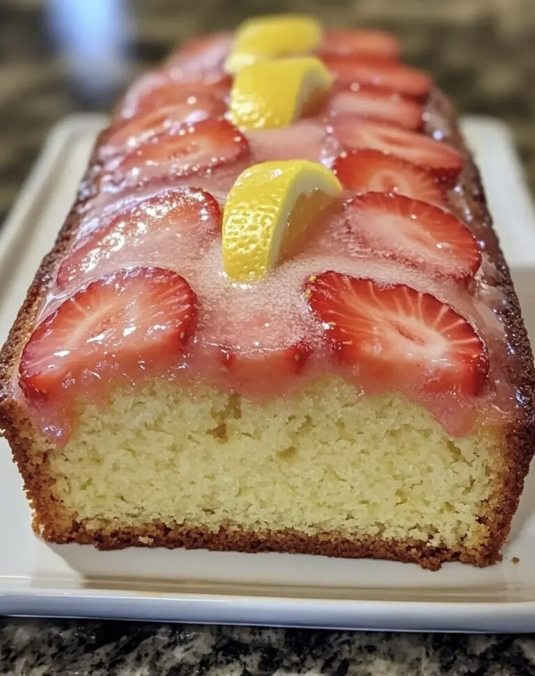 Strawberry Lemonade Pound Cake Loaf Recipe