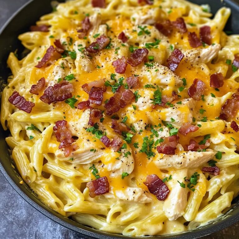 One Pan Creamy Ranch Bacon Chicken Pasta Recipe