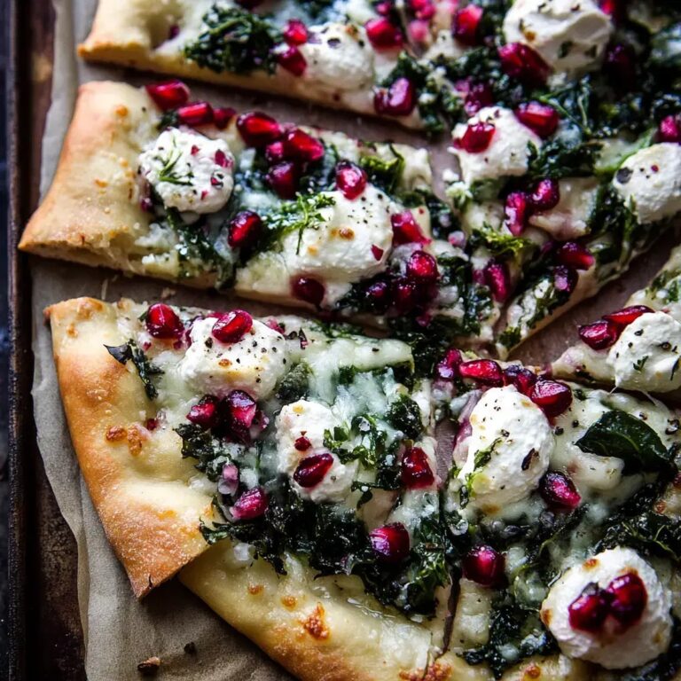 Winter Greens And Pomegranate Pizza Recipe