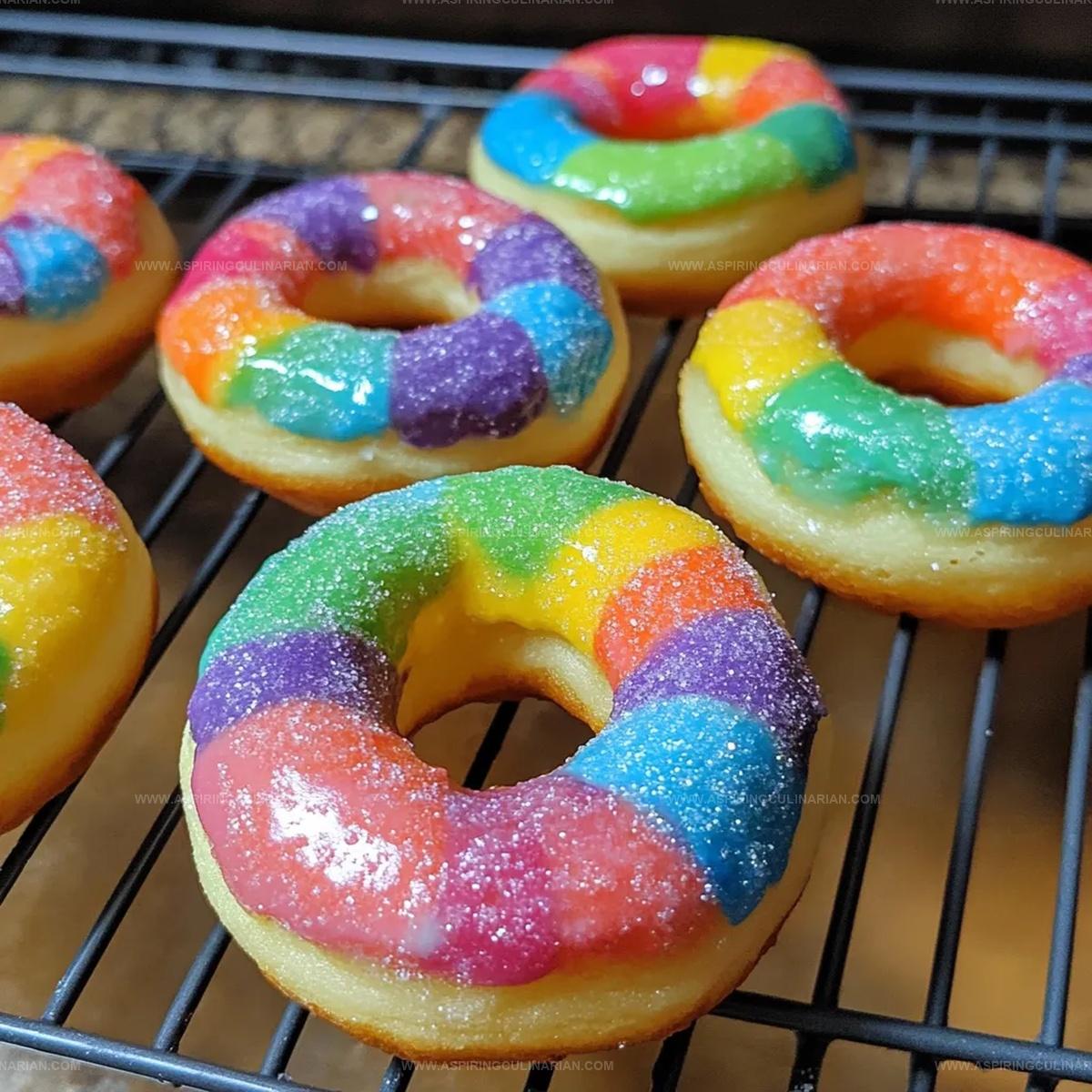 Mini Rainbow Vanilla Bean Donuts Recipe