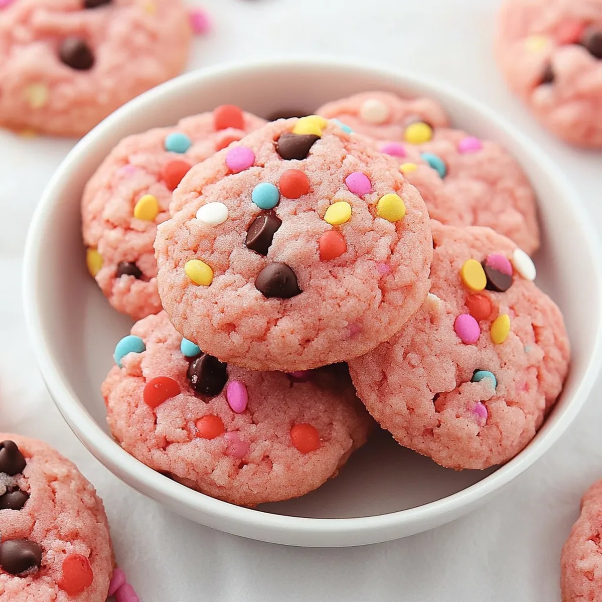 Strawberry Cake Mix Cookies Recipe