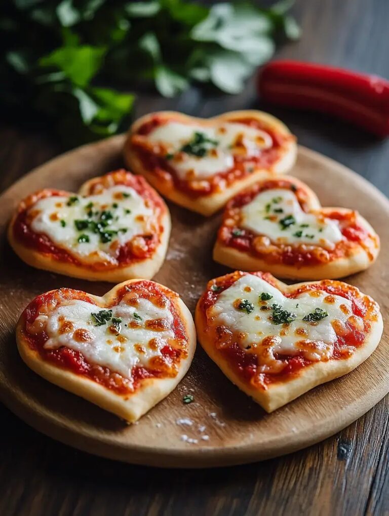 Mini Heart Pizzas Recipe