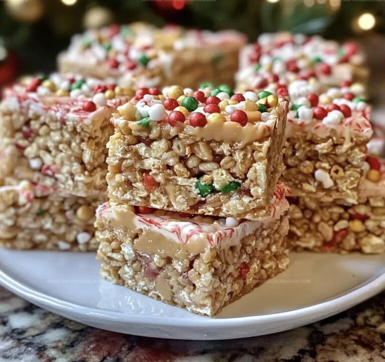 Christmas Peanut Butter Rice Cereal Squares Recipe