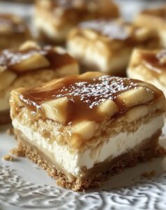 Salted Caramel Apple Cheesecake Squares Recipe