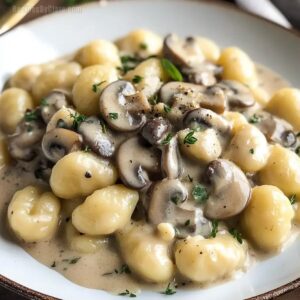 Mushroom Gnocchi Parmesan Cream Sauce Recipe