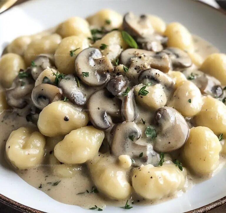 Mushroom Gnocchi Parmesan Cream Sauce Recipe