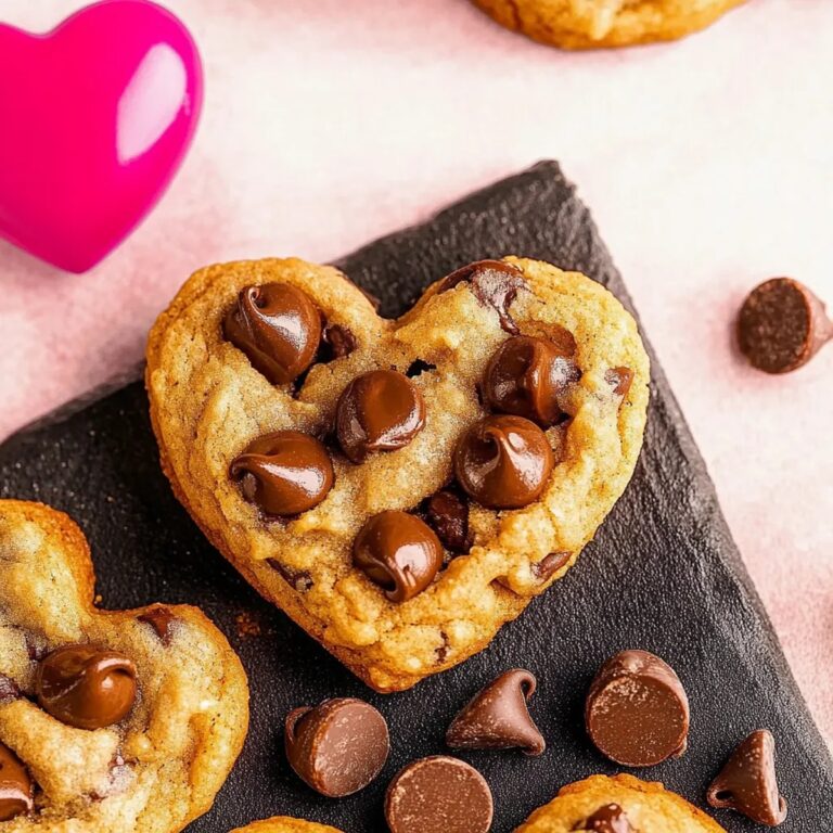 Heart Shaped Chocolate Chip Cookies Recipe