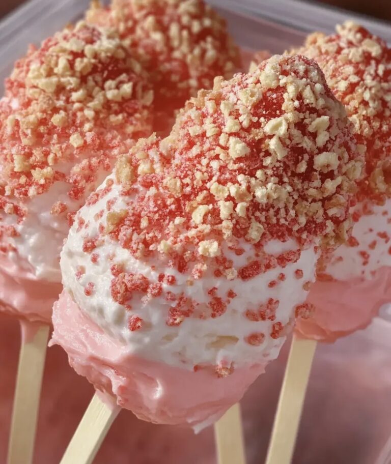 Strawberry Crunch Cheesecake Pops Recipe