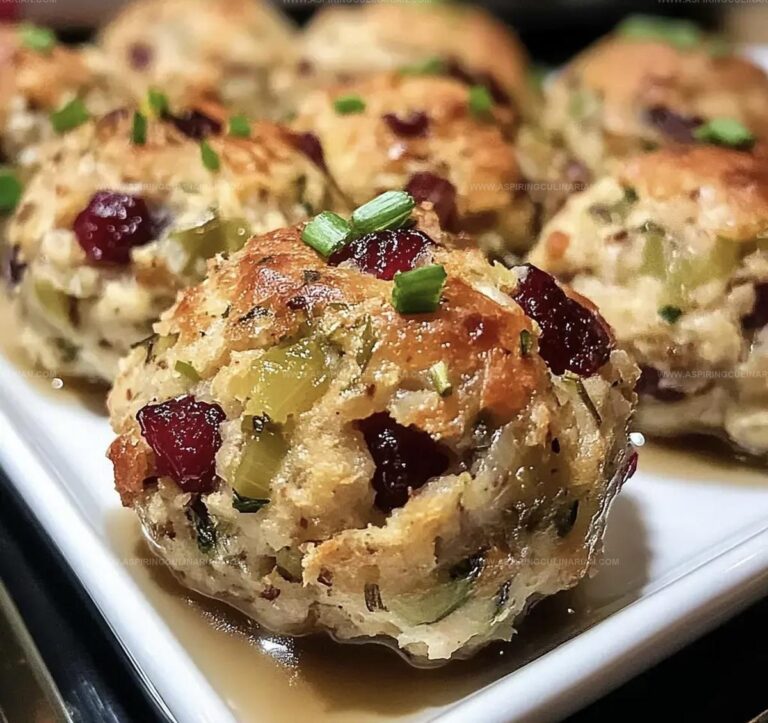 Cranberry Turkey Stuffing Balls Recipe