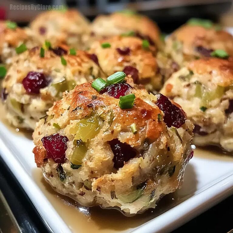 Cranberry Turkey Stuffing Balls Recipe