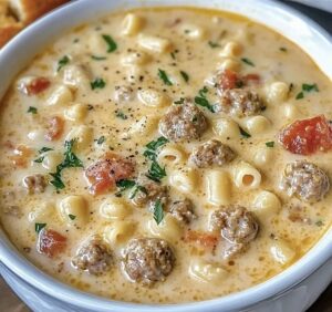 Creamy Parmesan Italian Sausage Ditalini Soup Recipe