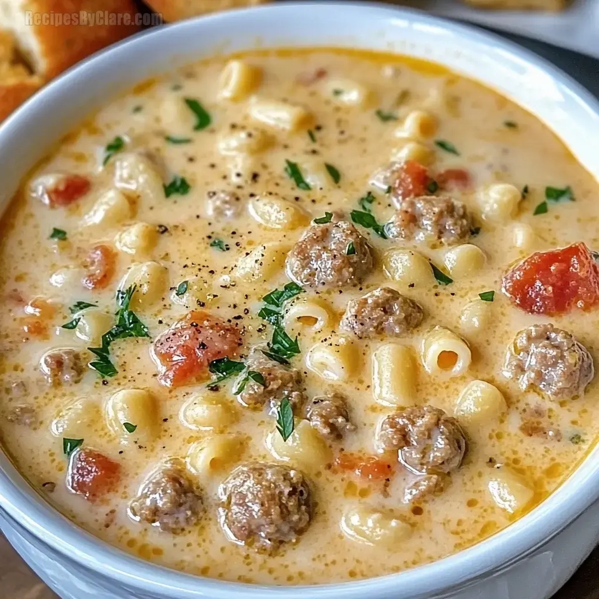 Creamy Parmesan Italian Sausage Ditalini Soup Recipe