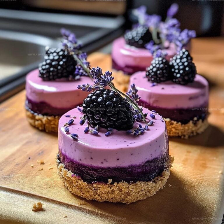 Luscious Blackberry Lavender Cheesecakes Recipe