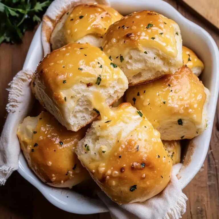 Cheesy Garlic Dinner Rolls Recipe