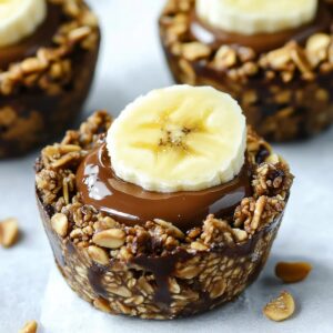 Chocolate Granola Cups With Peanut Butter Filling Recipe