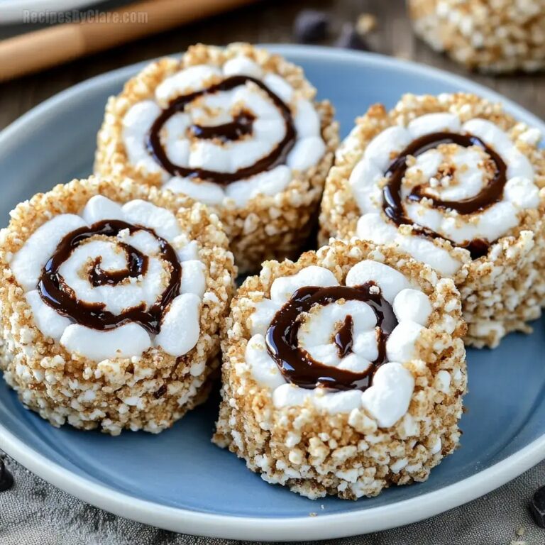 Smores Rice Krispies Treats Pinwheels Recipe