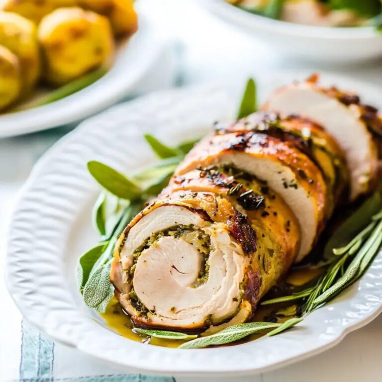 Turkey Roulade Sage Rosemary Recipe