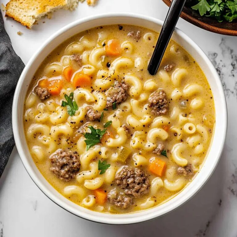 Cheeseburger Mac Soup Recipe