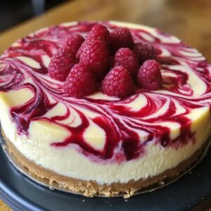 Lemon Raspberry Swirl Cheesecake Recipe