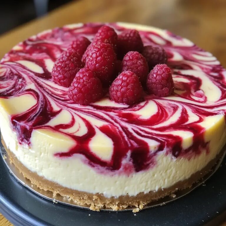 Lemon Raspberry Swirl Cheesecake Recipe