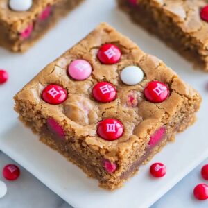 Valentine Peanut Butter Blondies Recipe