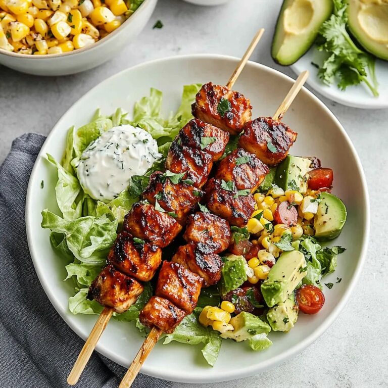 Bbq Chicken Skewer Salad Recipe