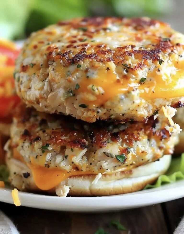 Ranch Cheddar Chicken Burgers Recipe