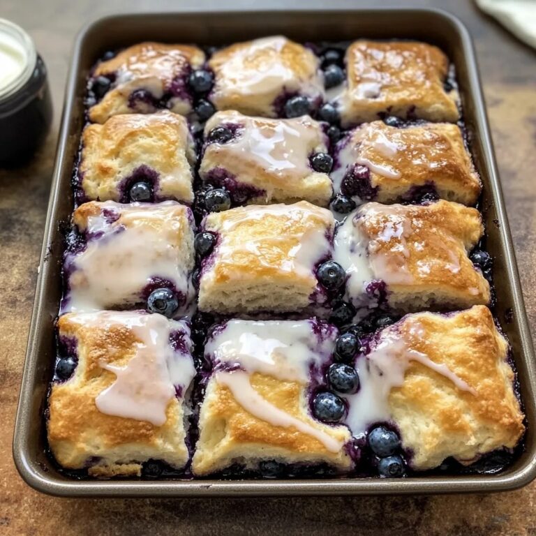 Glazed Blueberry Butter Swim Biscuits Recipe