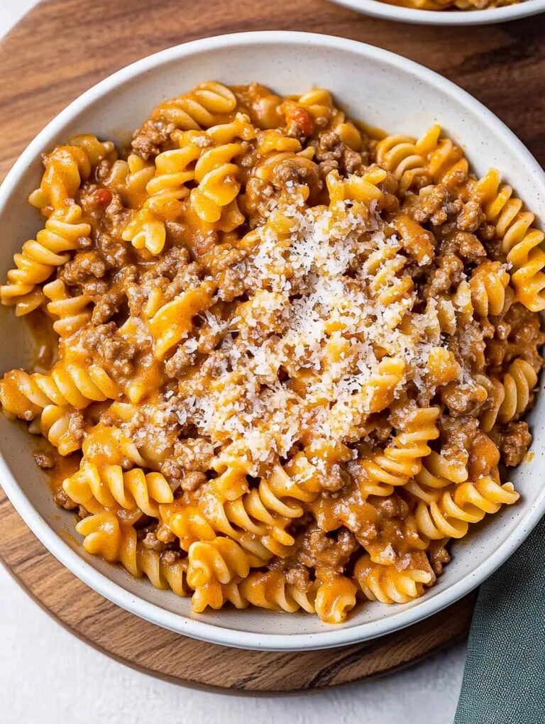One Pot Creamy Beef Pasta Recipe